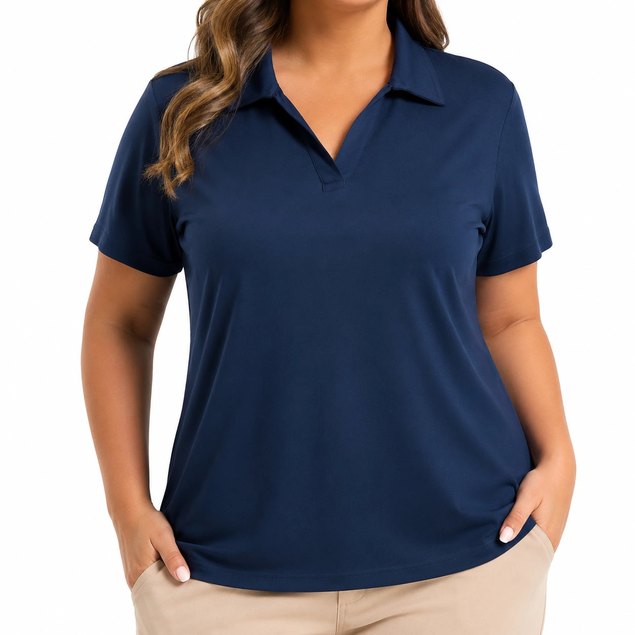 Damen Poloshirt Größe M Dunkelblau Kurzarm Freizeit