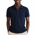 Herren Poloshirt M dunkelblau kurzarm mit Polokragen