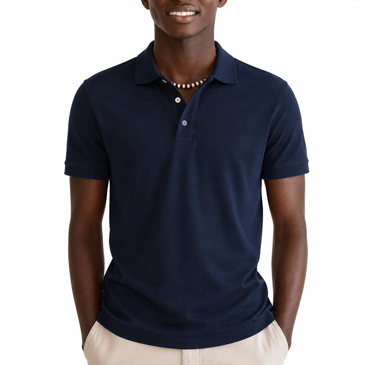 Herren Poloshirt M dunkelblau kurzarm mit Polokragen