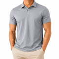 Herren Poloshirt M aus Textil Grau kurzarm klassisch