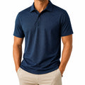 Herren Poloshirt Größe L Textil Dunkelblau Kurzarm Freizeit