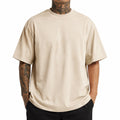 Herren T-Shirt XL Beige aus Textil im Oversize-Stil